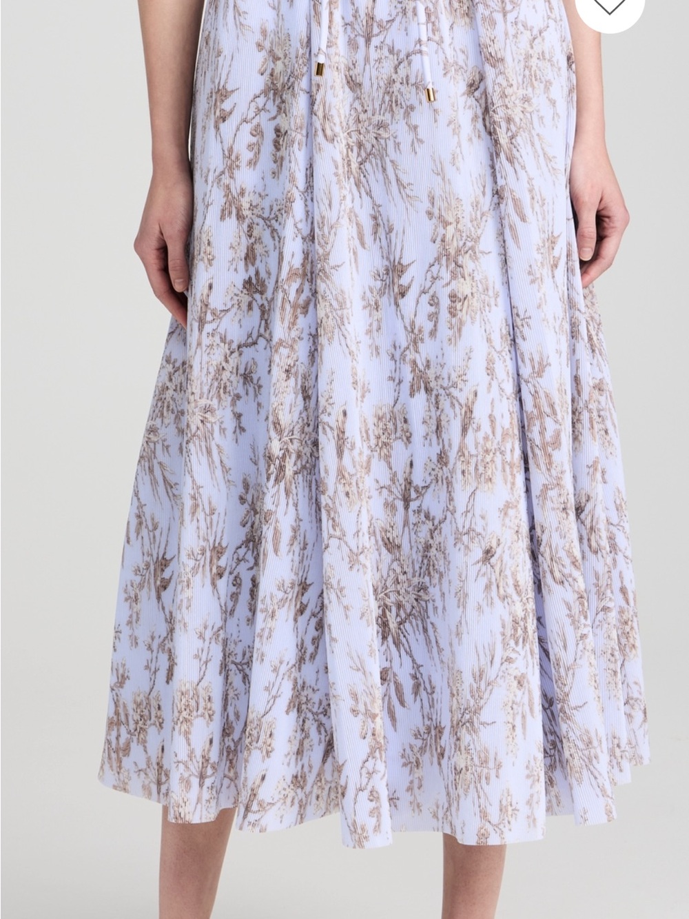 NWOT Zimmermann Pleated Midi Skirt “Blue Mockingbird” Skirt - Picture 6 of 10